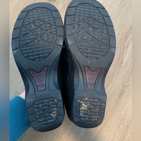 Ariat black leather clogs mules tassels womens 6.5 western comfort - Picture 4 of 7